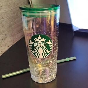 STARBUCKS 2020 Holiday RAINBOW IRIDESCENT SNOW FLAKE GLASS 18 oz COLD TUMBLER 🌈